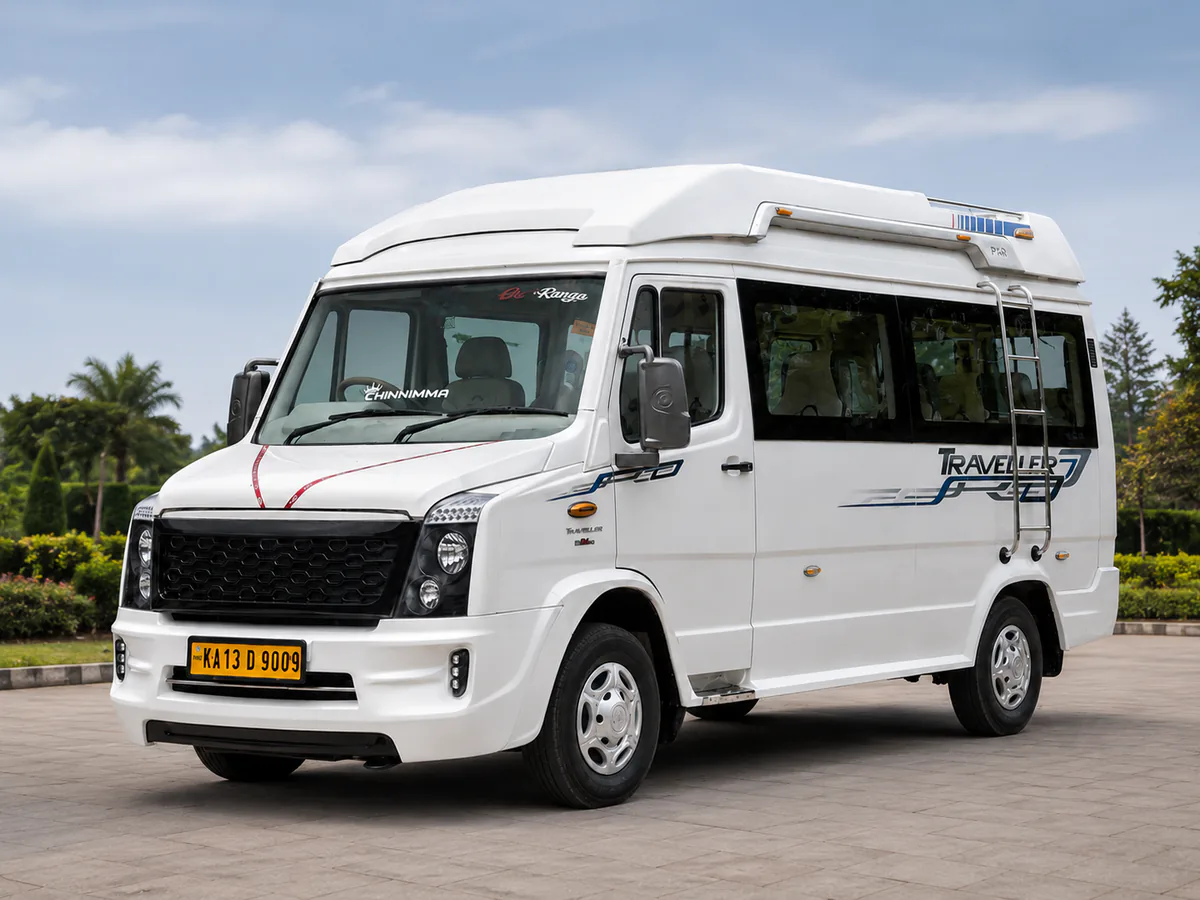Tempo Traveller AC 12+1 rental in Bangalore by Yatra Tours